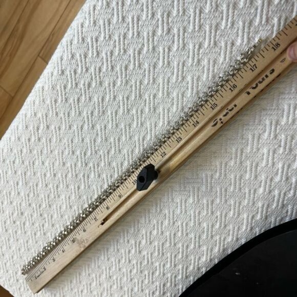 Vintage Silver Tone Crystal Statement Necklace Choker Jewelry Ornate Shiny - Picture 5 of 7